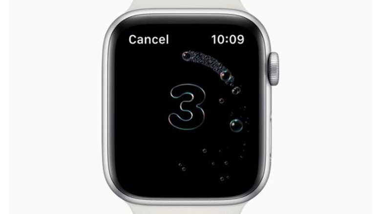 Apple Watch hand washing timer