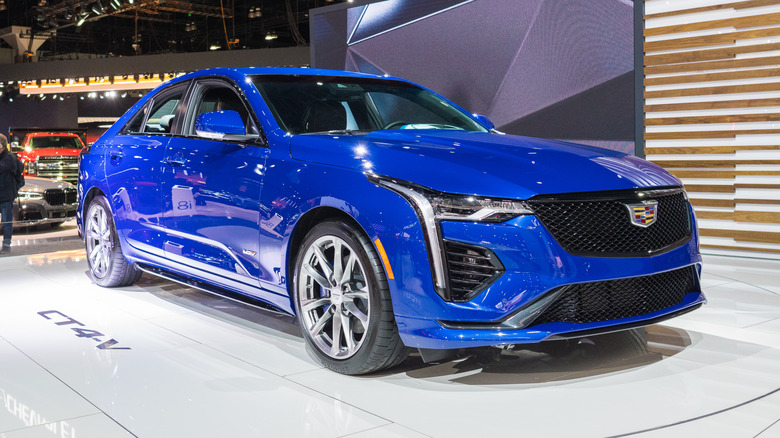 Cadillac CT4-V on display