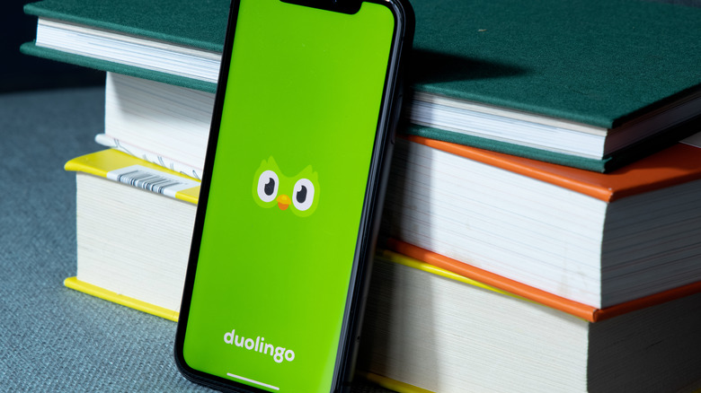 Duolingo app on smartphone