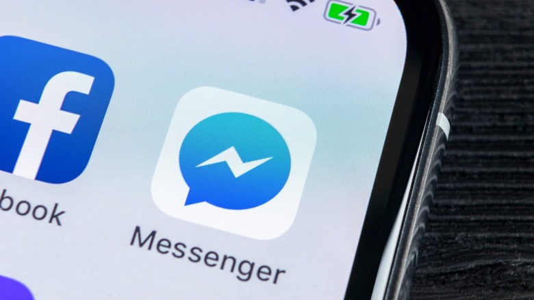 Messenger icon on smartphone