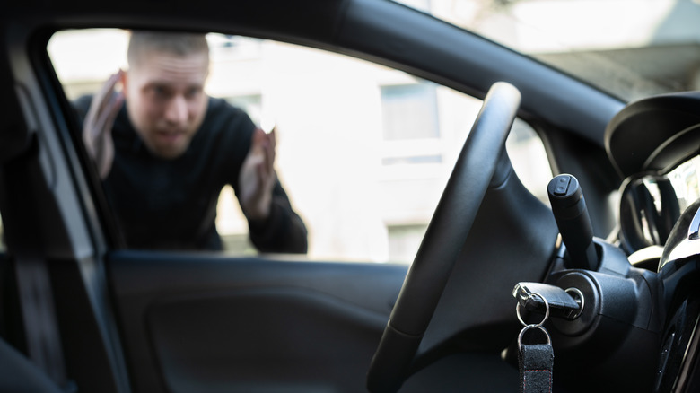 Man locked out vehicle