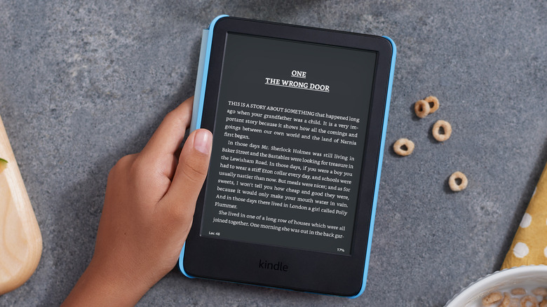 Kindle Kids with blue cover