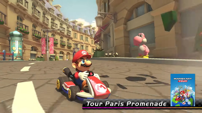 Mario in new Mario Kart level
