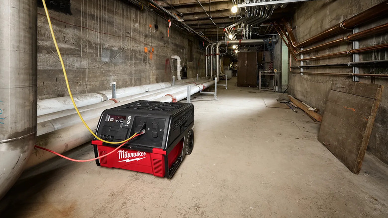 A power supply with wires plugged into it.