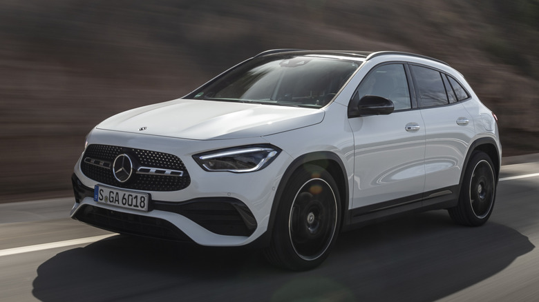 Mercedes-Benz GLA on a mountain road