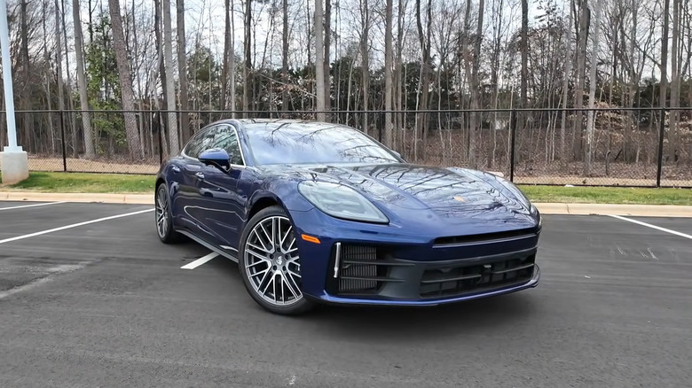 A side on/front end shot of the 2026 Porsche Panamera