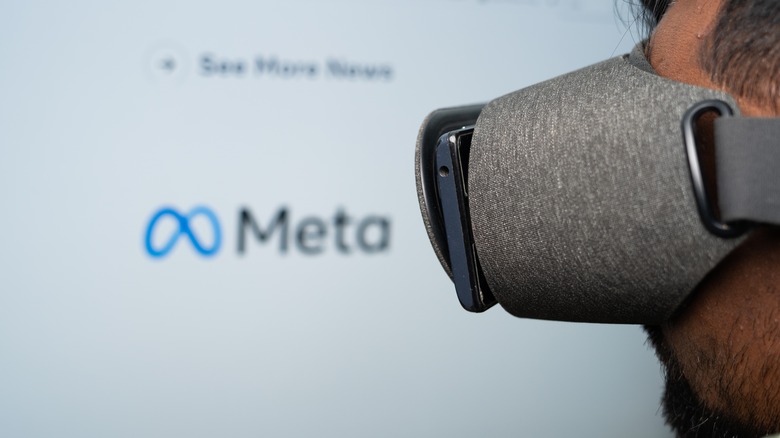 Man wearing a VR headset