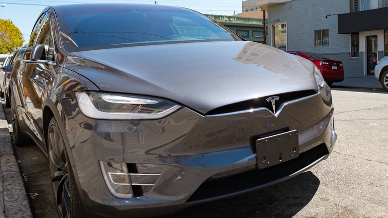 Tesla car front end
