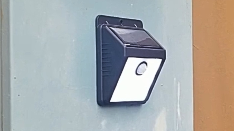 A shot of the Bunker Hill Security 115 Lumen Wall-Mount Solar Security Light