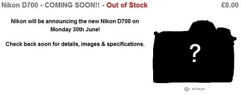 Nikon D700 release date