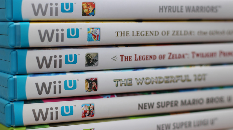 Stack of Wii U games