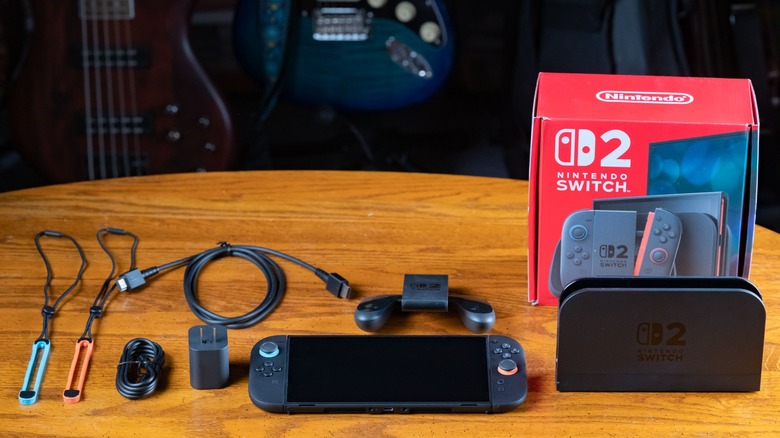 The Nintendo Switch 2 with included accessories.