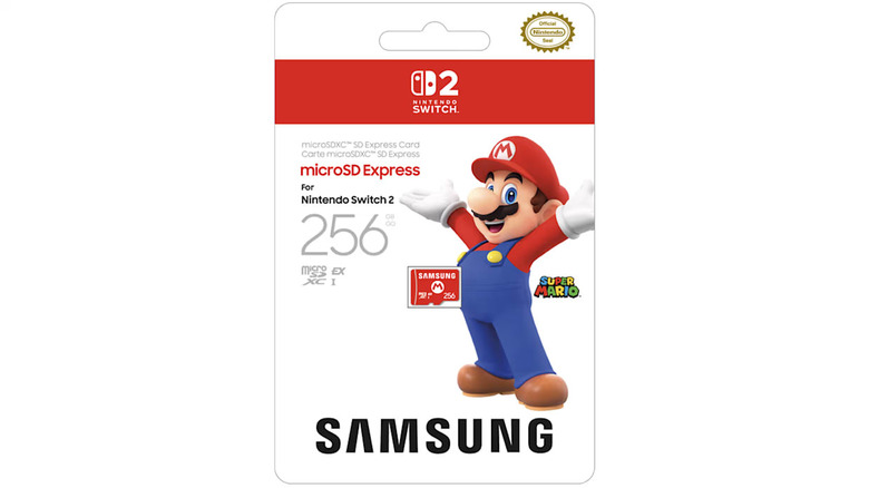 Samsung MicroSD Express card with Nintendo branding