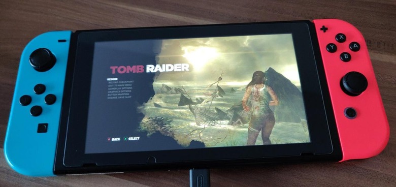 Unofficial Android port shown running on a Nintendo Switch