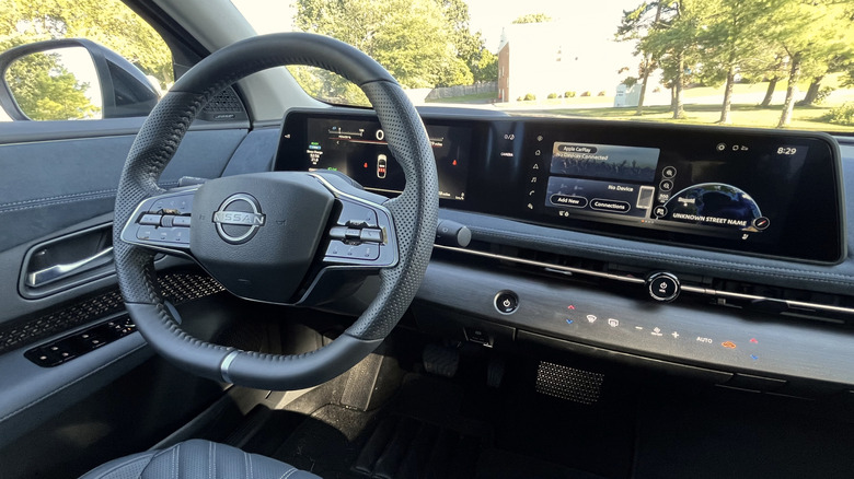 Nissan Ariya steering wheel detail
