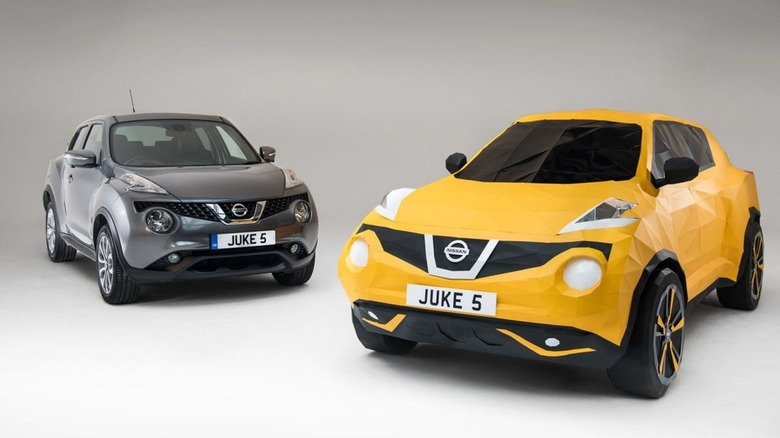 Nissan made a life-size origami Juke to celebrate its 5th anniversary