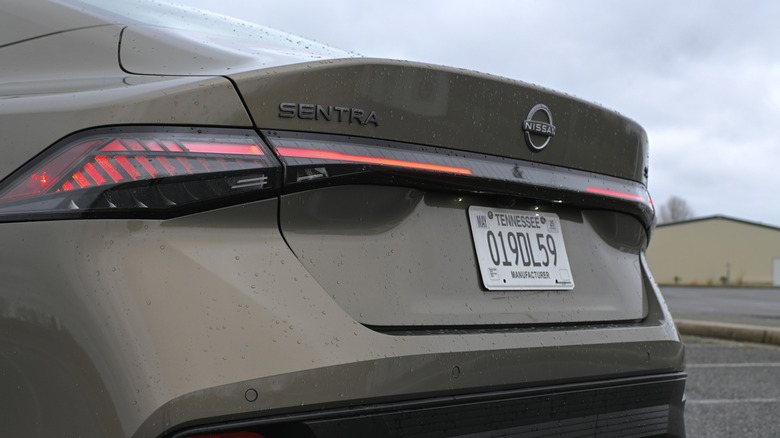 2026 Nissan Sentra rear deck lid and badges