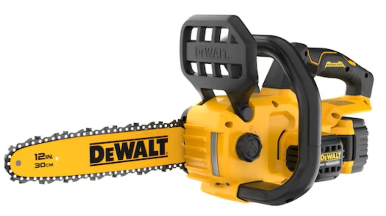DeWalt's 20V MAX 12-inch compact brushless cordless chainsaw kit.