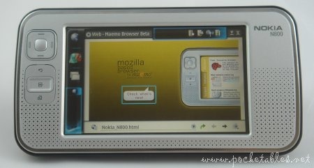 Nokia N800 with new Mozilla-based browser