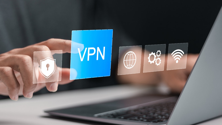 tapping the VPN icon