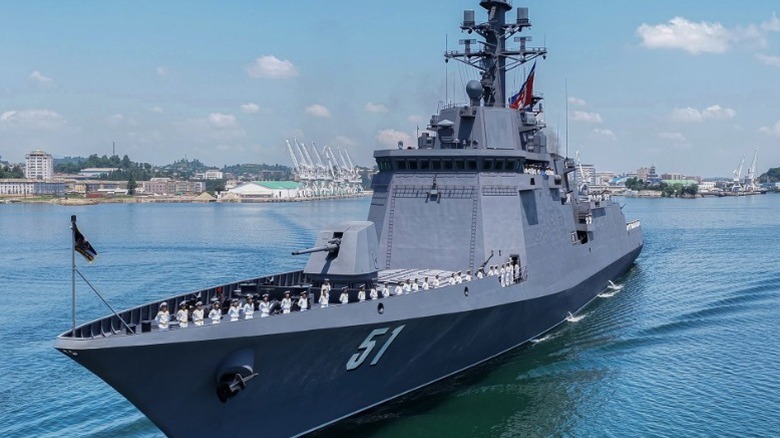 North Korea's Choe Hyon destroyer sailing