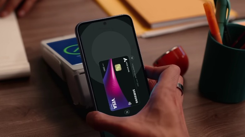 Samsung advert visualization of Samsung Wallet.
