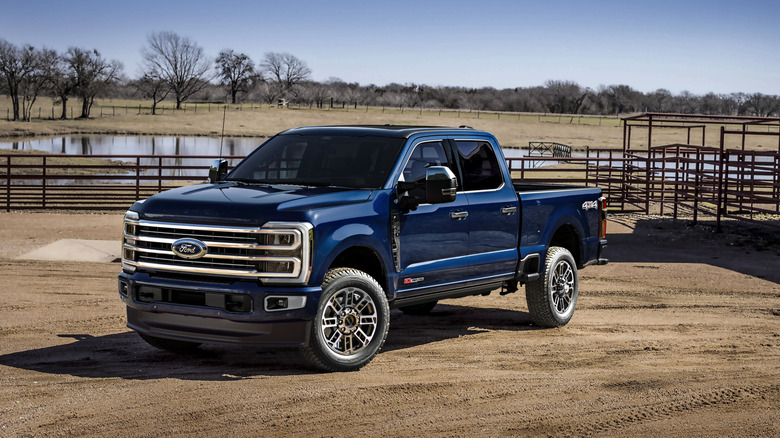 Ford Super Duty in rustic background