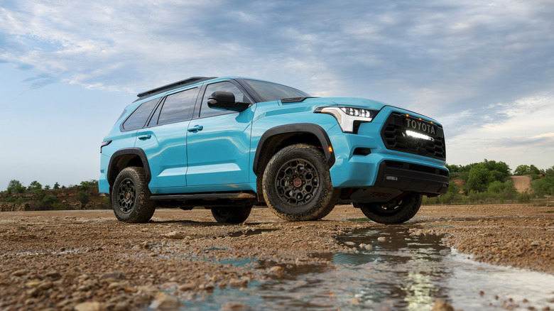 Toyota Sequoia seen from front 3/4 angle