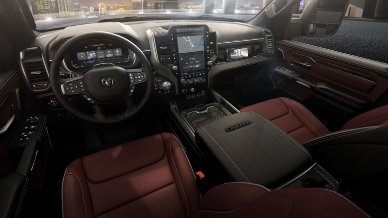 View of Ram 1500 interior from the driver's seat
