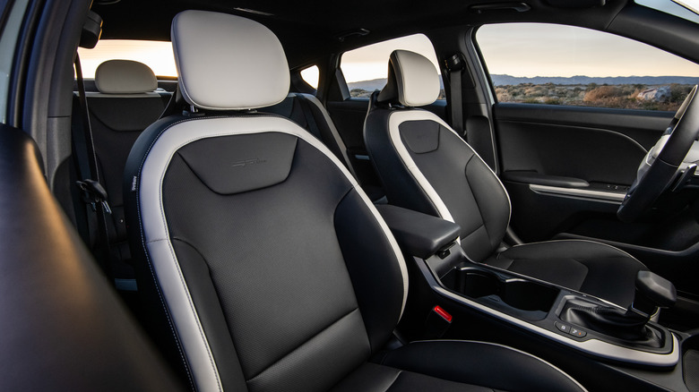 Close shot of Kia K4 interior showing seats