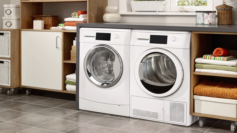 Laundry room with washer and dryer