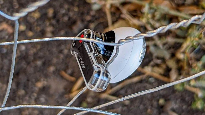 Nothing Ear (stick) magnetically attached to wire