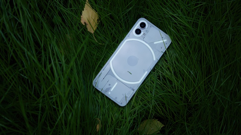 Nothing Phone (1) rear panel alight