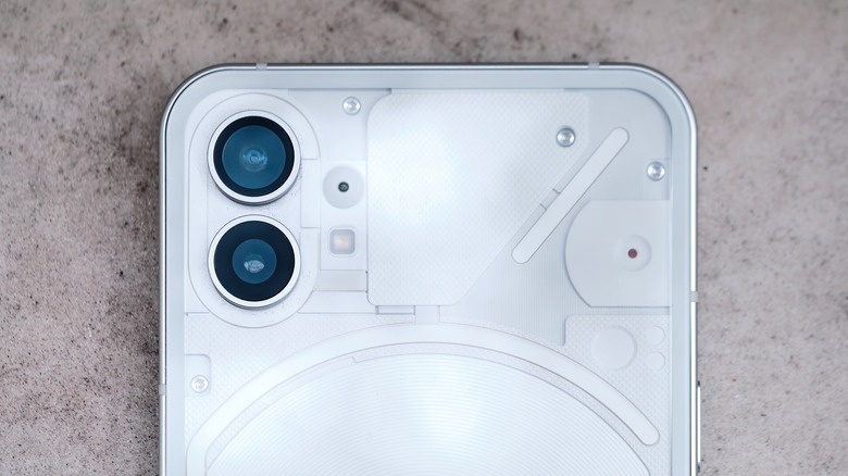 Rear panel of the Nothing Phone (1)