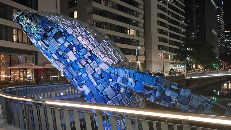 photo sample of a whale sculpture