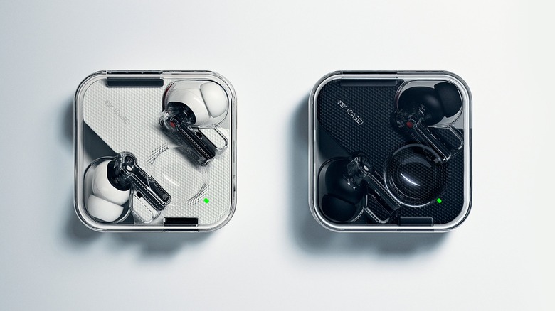 The Nothing Ear 1 earbuds in two color options.