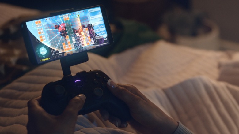 Amazon Luna controller and phone