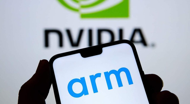 Nvidia and Arm logo together 