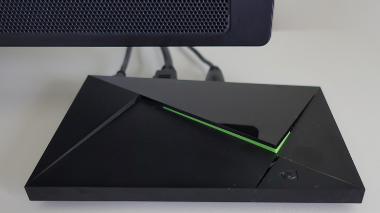 NVIDIA SHIELD console on stand