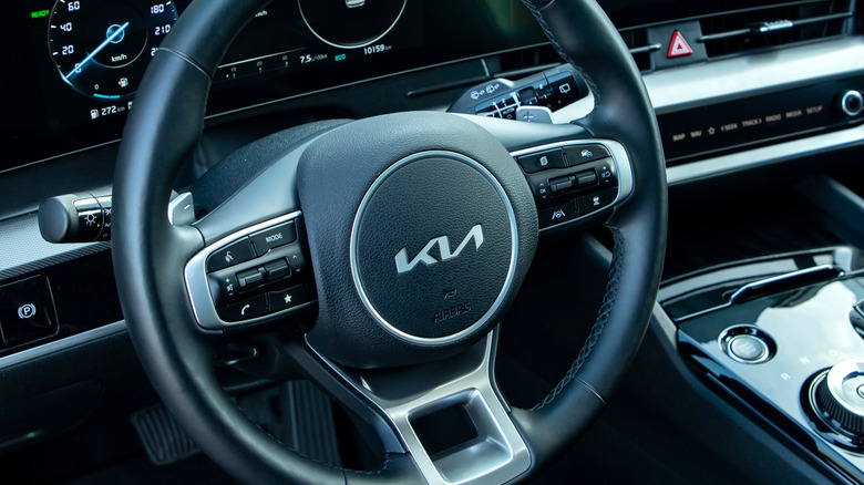 Kia car steering wheel