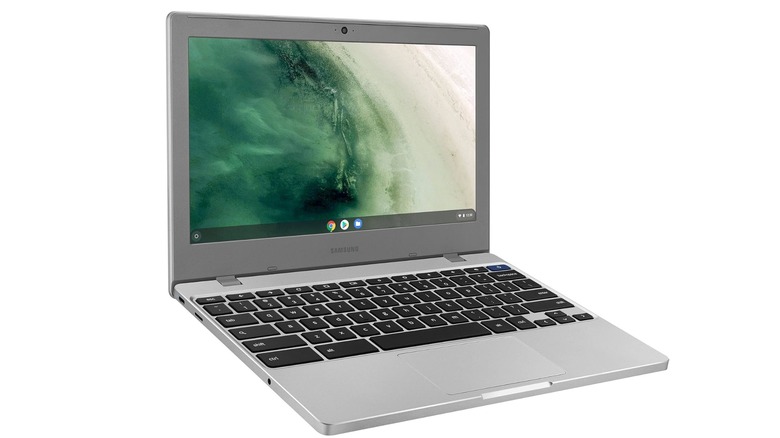 a samsung chromebook 4 on a white background