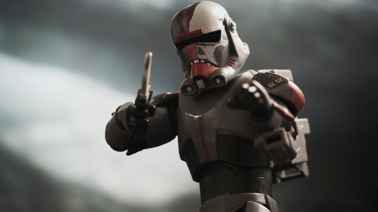 Clone Force 99 commando Sergeant Hunter with Vibroknife, Hasbro action figure