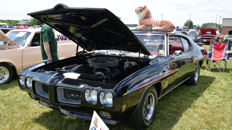 1971 Pontiac GTO Judge with the hood up