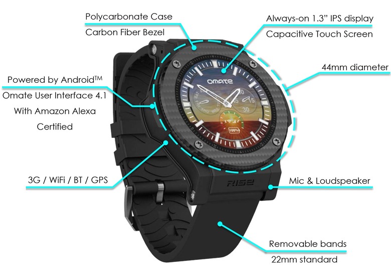 Omate rise online smartwatch price