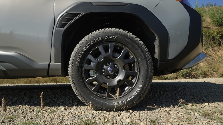2026 Subaru Forester Wilderness front wheel and tire detail