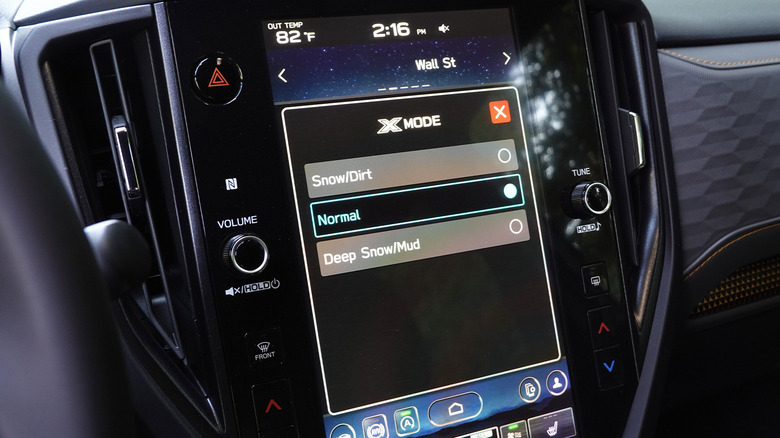 2026 Subaru Forester Wilderness drive mode selection screen