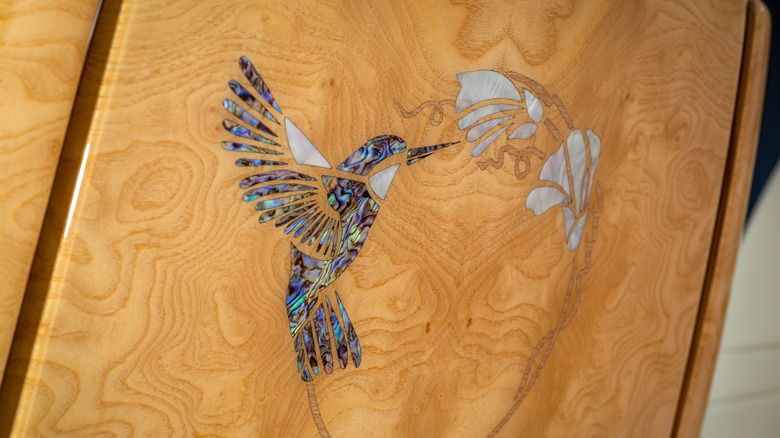 Rolls-Royce custom hummingbird inlay