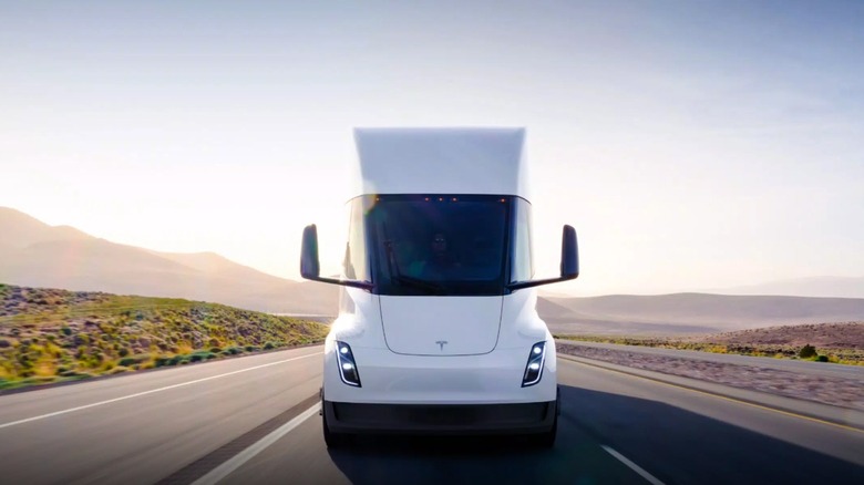 Tesla Semi desert road