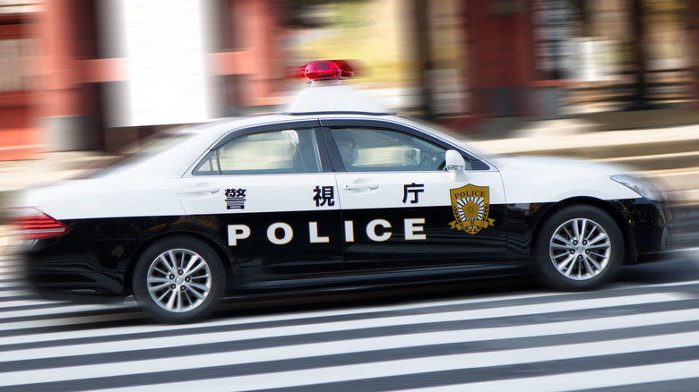 Japanese patrol car in pursuit