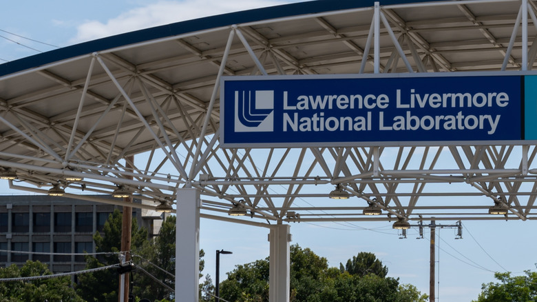 The entrance to Lawrence Livermore National Laboratory in Livermore, California, USA
